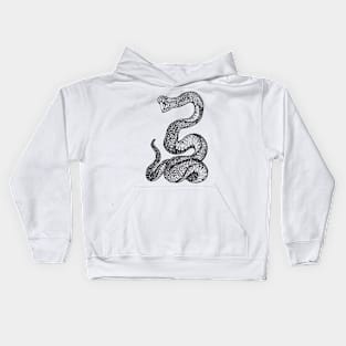 Edna the Snake (Full-Body B&W) Kids Hoodie